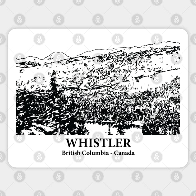 Whistler - British Columbia Magnet by Lakeric